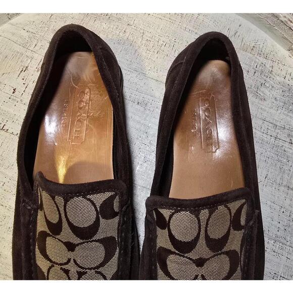 Coach Brown and tan patterned loafers - Picture 2 of 7